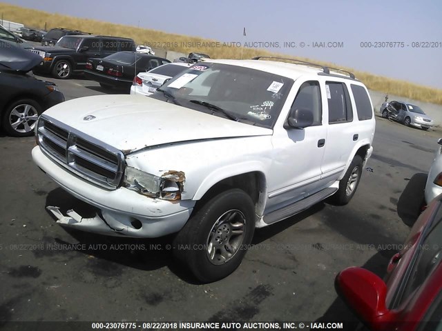 1D8HS58N43F558494 - 2003 DODGE DURANGO SLT PLUS WHITE photo 2