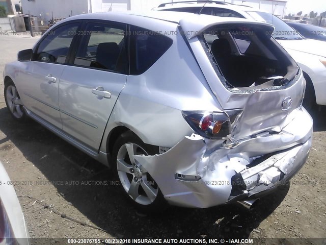 JM1BK143X41146399 - 2004 MAZDA 3 HATCHBACK SILVER photo 3