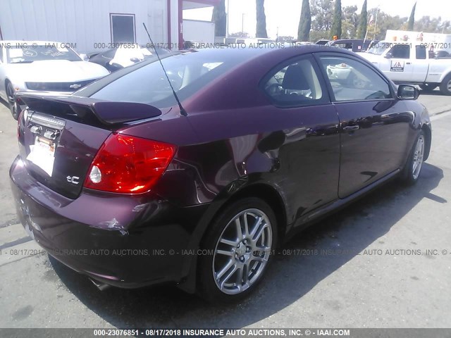 JTKDE177660078246 - 2006 TOYOTA SCION TC 栗色 照片 4