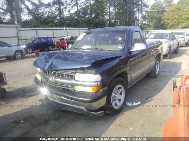 1GCEC14V6XZ101154 - 1999 CHEVROLET SILVERADO C1500 BLUE photo 2