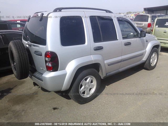 1J4GL48K57W717451 - 2007 JEEP LIBERTY SPORT SILVER photo 4