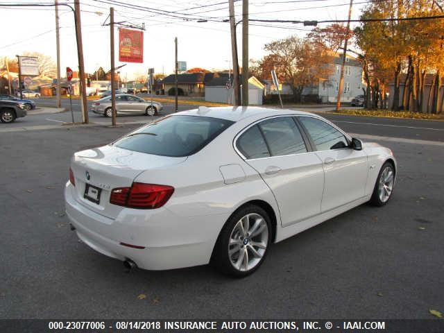 WBAFR7C53DC817433 - 2013 BMW 535 WHITE photo 4