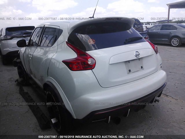 JN8AF5MV9DT221398 - 2013 NISSAN JUKE S/SV/SL WHITE photo 3