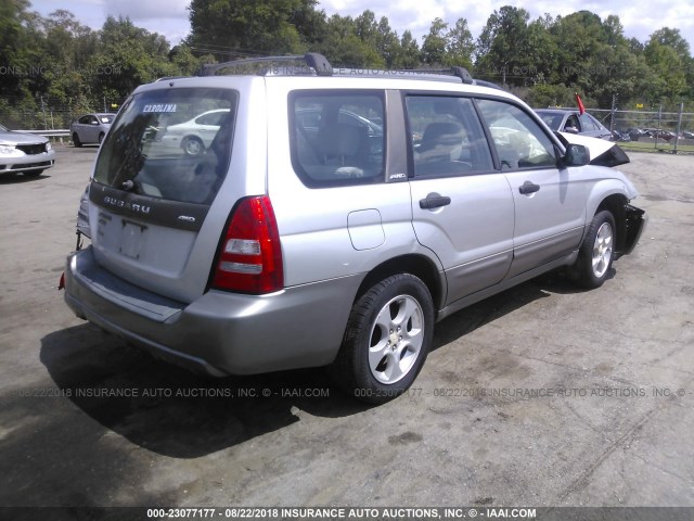 JF1SG65694H760493 - 2004 SUBARU FORESTER 2.5XS ვერცხლისფერი ფოტო 4