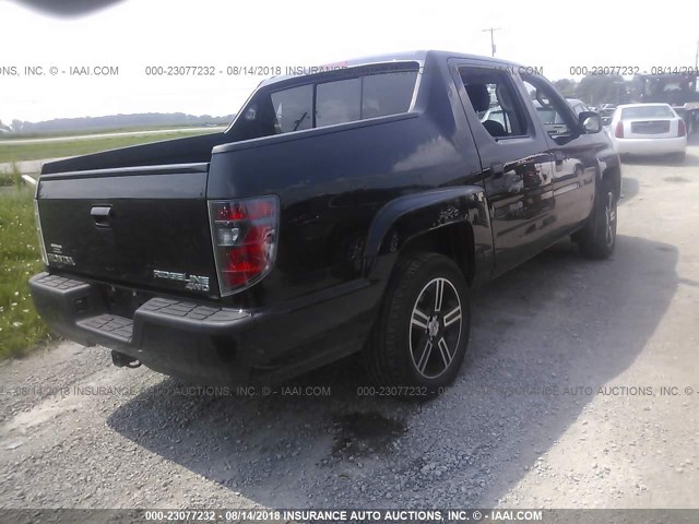 5FPYK1F7XEB012194 - 2014 HONDA RIDGELINE SPORT BLACK photo 4