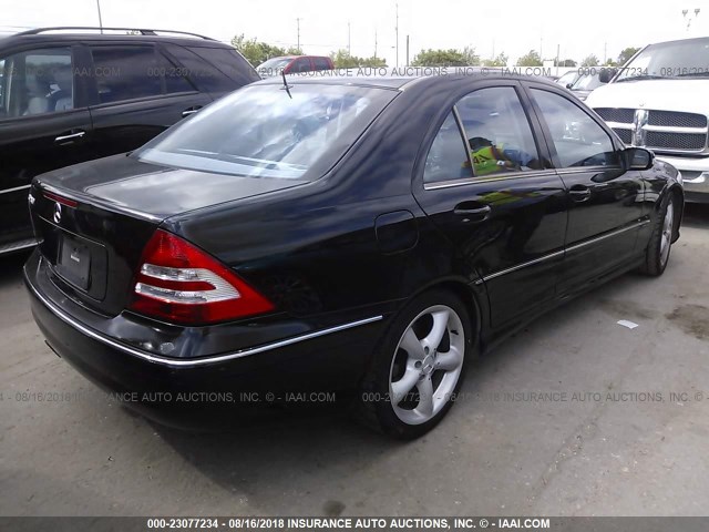 WDBRF52H76F747749 - 2006 MERCEDES-BENZ C GENERATION 2006 230 BLACK photo 4