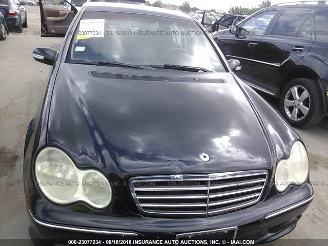 WDBRF52H76F747749 - 2006 MERCEDES-BENZ C GENERATION 2006 230 BLACK photo 6