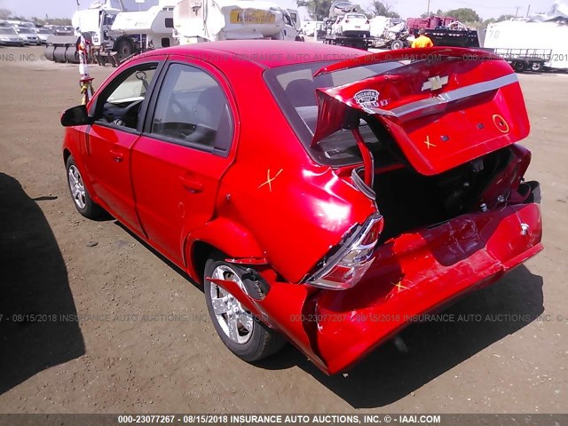 KL1TD5DE7AB112053 - 2010 CHEVROLET AVEO LS/LT RED photo 3