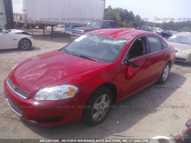 2G1WB57K391170162 - 2009 CHEVROLET IMPALA LS RED photo 2