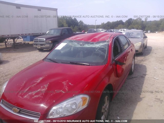 2G1WB57K391170162 - 2009 CHEVROLET IMPALA LS RED photo 6