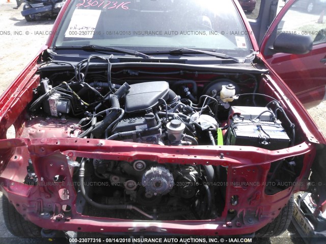 5TFTX4CN6CX020319 - 2012 TOYOTA TACOMA ACCESS CAB წითელი ფოტო 10