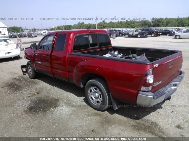 5TFTX4CN6CX020319 - 2012 TOYOTA TACOMA ACCESS CAB RED photo 3