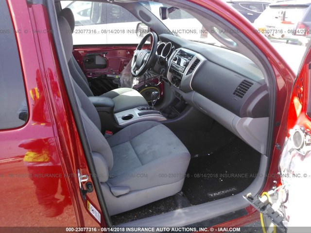5TFTX4CN6CX020319 - 2012 TOYOTA TACOMA ACCESS CAB RED photo 5