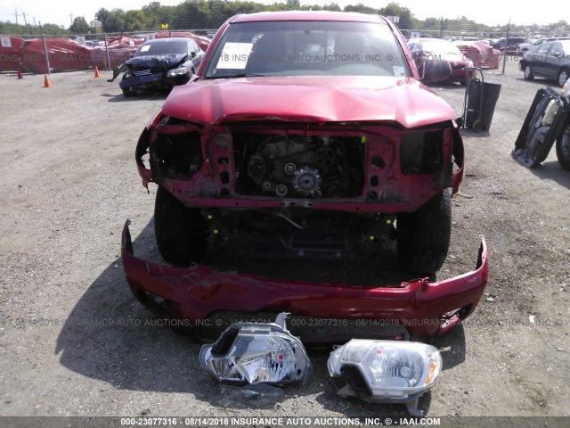 5TFTX4CN6CX020319 - 2012 TOYOTA TACOMA ACCESS CAB RED photo 6