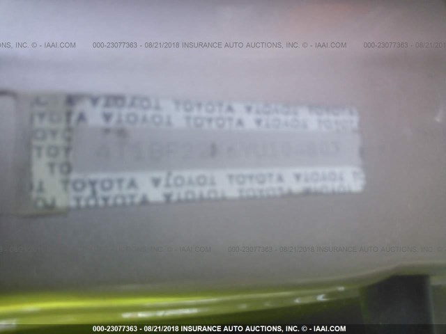 4T1BF22K6YU104803 - 2000 TOYOTA CAMRY LE/XLE BEIGE photo 9