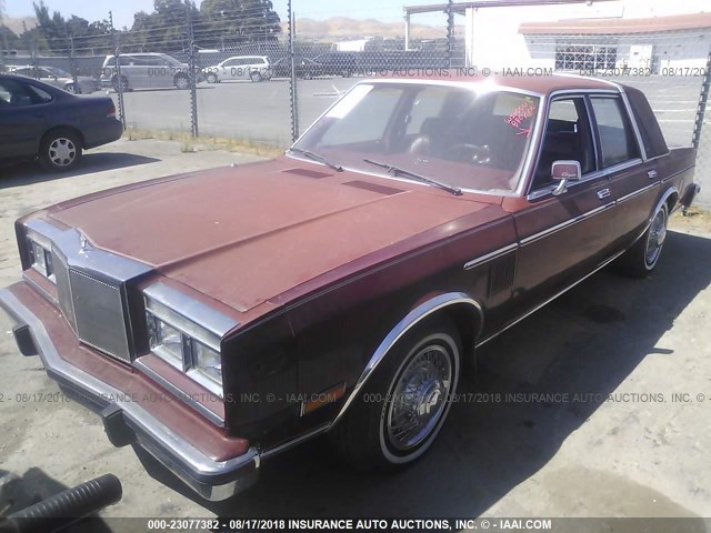 2C3BF66P2DR188681 - 1983 CHRYSLER NEW YORKER FIFTH AVENUE RED photo 2