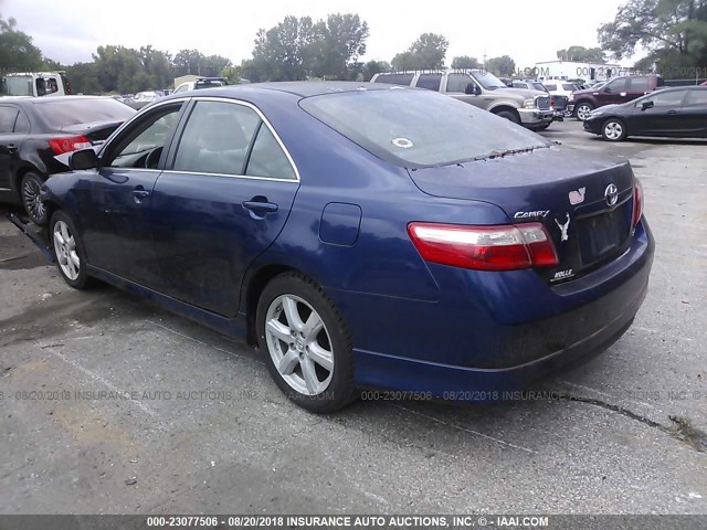 4T1BE46K59U305926 - 2009 TOYOTA CAMRY SE/LE/XLE BLUE photo 3