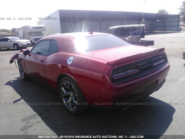 2C3CDZBG3FH855963 - 2015 DODGE CHALLENGER SXT PLUS RED photo 3