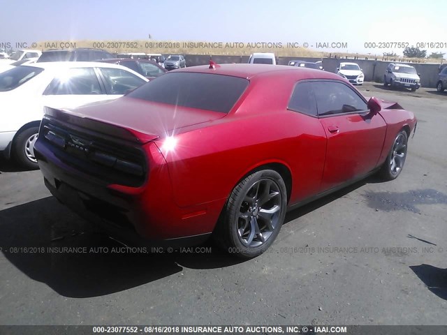 2C3CDZBG3FH855963 - 2015 DODGE CHALLENGER SXT PLUS RED photo 4