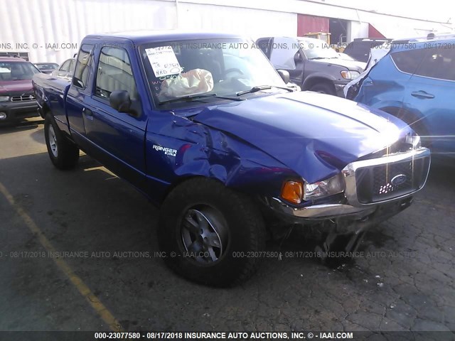 1FTZR15E54PA94381 - 2004 FORD RANGER SUPER CAB BLUE photo 1