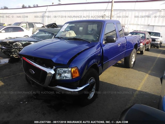 1FTZR15E54PA94381 - 2004 FORD RANGER SUPER CAB BLUE photo 2