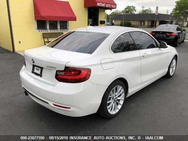 WBA1F9C53GV545201 - 2016 BMW 228 WHITE photo 4