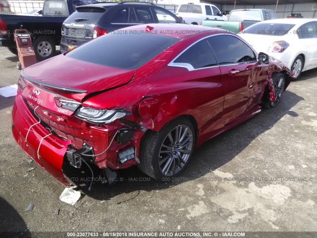 JN1FV7EK7HM610287 - 2017 INFINITI Q60 RED SPORT 400 RED photo 4