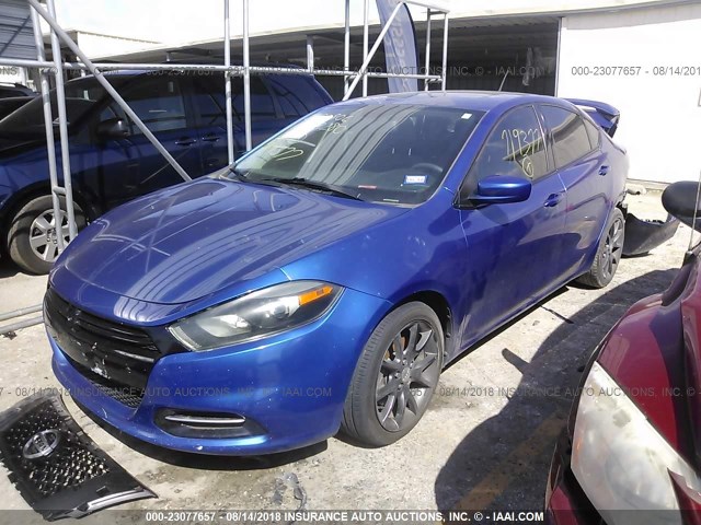 1C3CDFBB3ED719377 - 2014 DODGE DART SXT BLUE photo 2