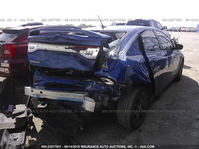 1C3CDFBB3ED719377 - 2014 DODGE DART SXT BLUE photo 4