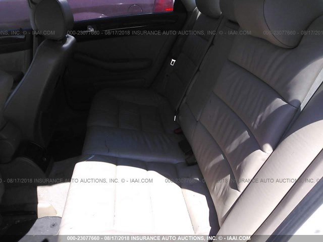 WAUED64B01N142214 - 2001 AUDI A6 2.7T QUATTRO WHITE photo 8