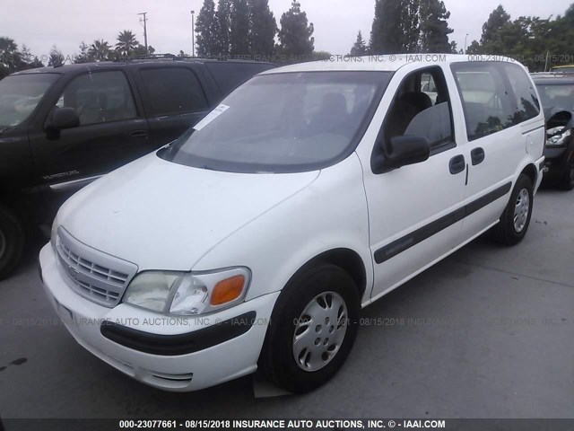 1GNDU23E71D280770 - 2001 CHEVROLET VENTURE ECONOMY WHITE photo 2