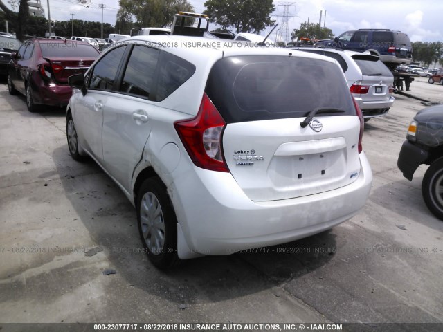 3N1CE2CP5FL387095 - 2015 NISSAN VERSA NOTE S/S PLUS/SV/SL/SR WHITE photo 3