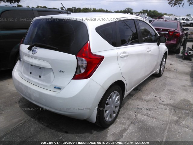 3N1CE2CP5FL387095 - 2015 NISSAN VERSA NOTE S/S PLUS/SV/SL/SR WHITE photo 4