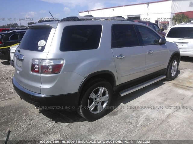 1GKLRLED3AJ185368 - 2010 GMC ACADIA SLE SILVER photo 4