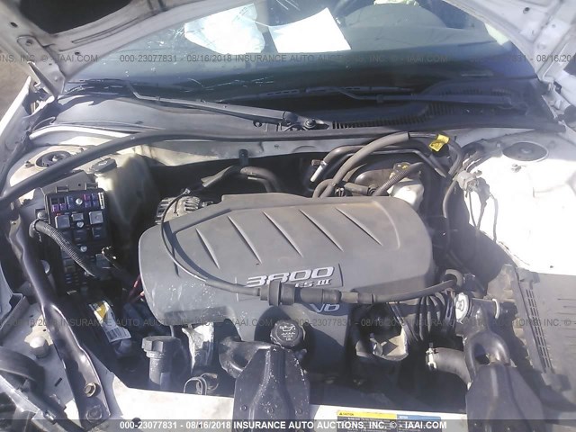 2G2WP522051335714 - 2005 PONTIAC GRAND PRIX Білий фото 10