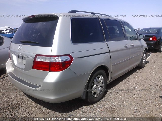 5FNRL38686B409902 - 2006 HONDA ODYSSEY EXL SILVER photo 4