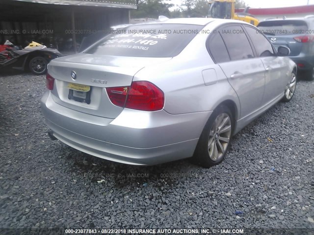 WBAPK5G57BNN31321 - 2011 BMW 328 XI SULEV SILVER photo 4