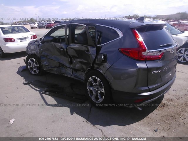 2HKRW1H89HH505717 - 2017 HONDA CR-V EXL GRAY photo 3