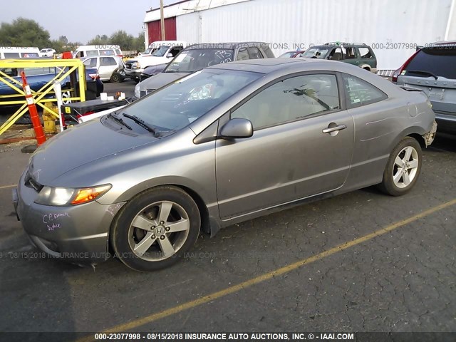 2HGFG12827H505656 - 2007 HONDA CIVIC EX GRAY photo 2