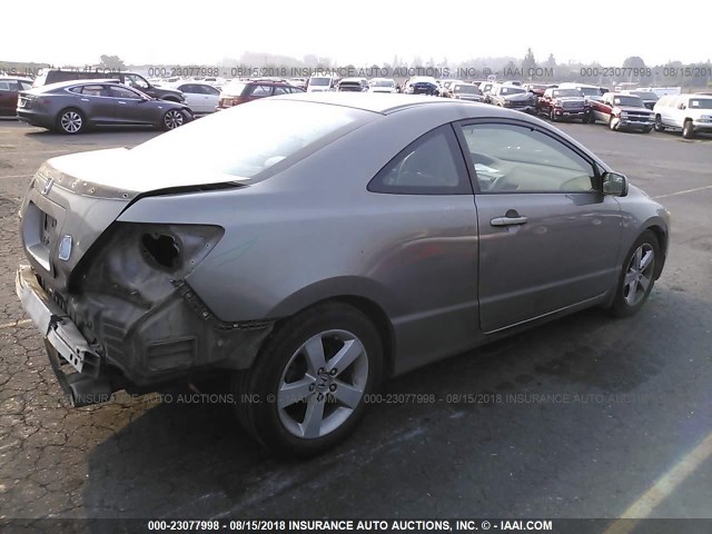 2HGFG12827H505656 - 2007 HONDA CIVIC EX GRAY photo 4