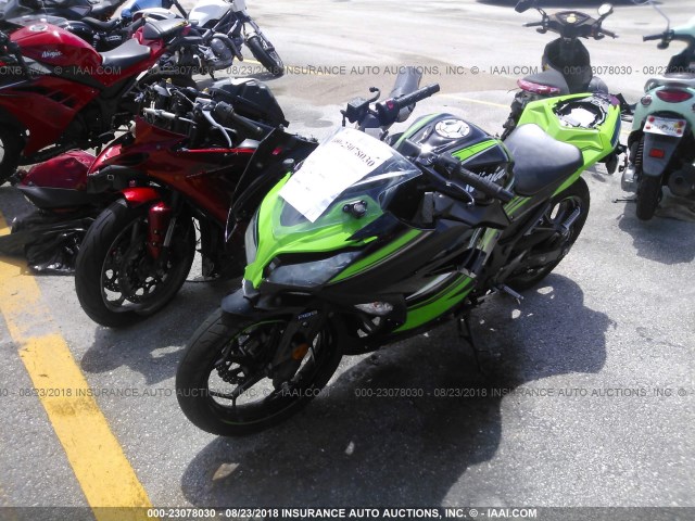 JKAEX8B10GDA29049 - 2016 KAWASAKI EX300 B GREEN photo 2