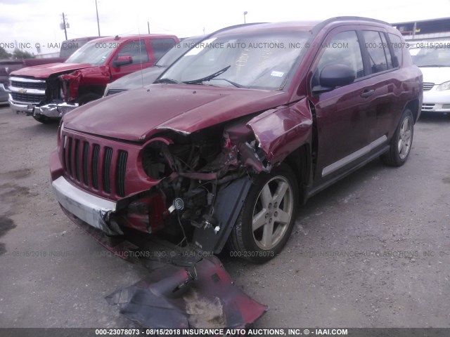 1J8FT57W57D176613 - 2007 JEEP COMPASS LIMITED RED photo 2