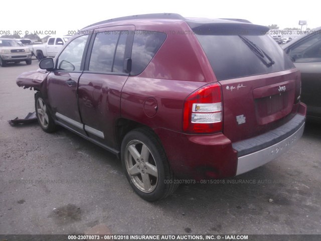 1J8FT57W57D176613 - 2007 JEEP COMPASS LIMITED RED photo 3