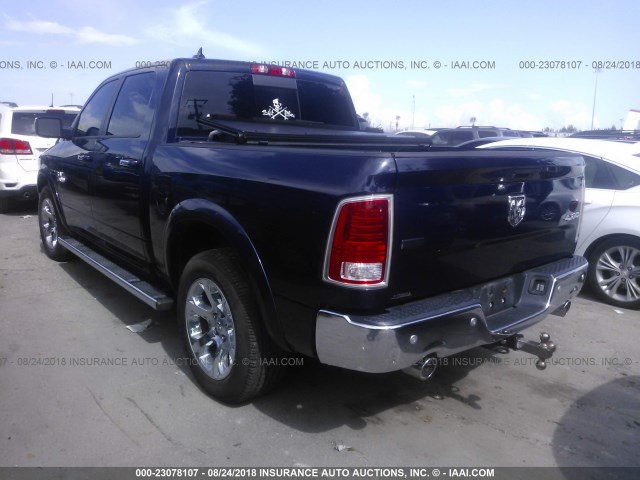 1C6RR7NM9FS513544 - 2015 RAM 1500 LARAMIE BLUE photo 3