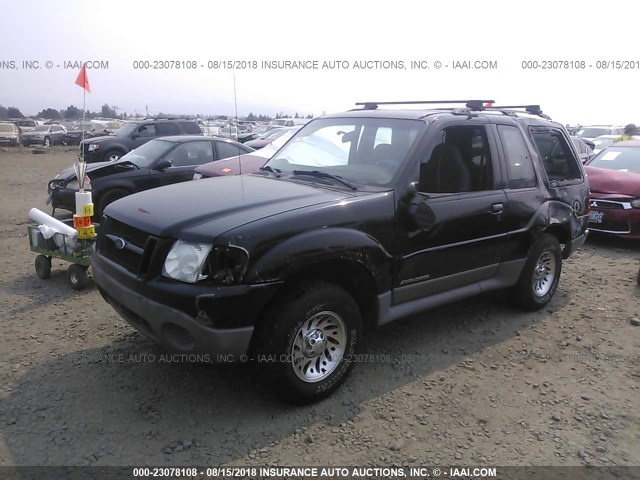 1FMYU60E91UA90289 - 2001 FORD EXPLORER SPORT BLACK photo 2