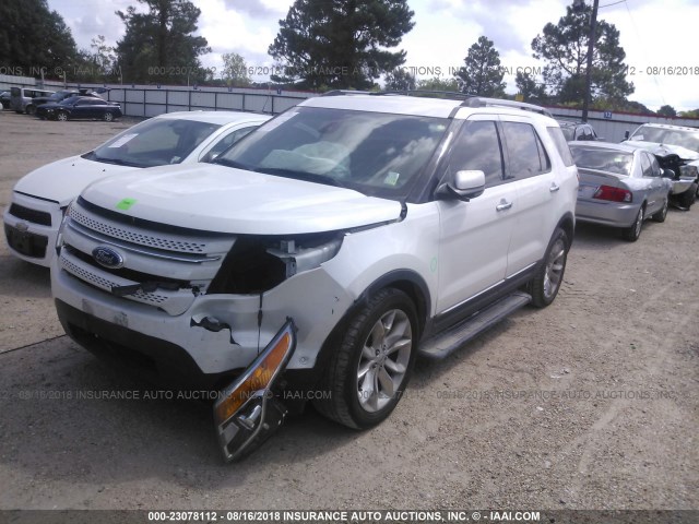 1FM5K7F89DGA74032 - 2013 FORD EXPLORER LIMITED WHITE photo 2