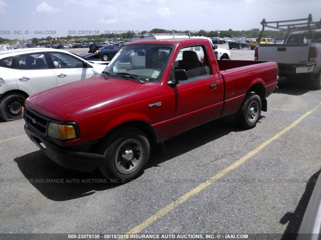 1FTCR10A7VUA52162 - 1997 FORD RANGER RED photo 2