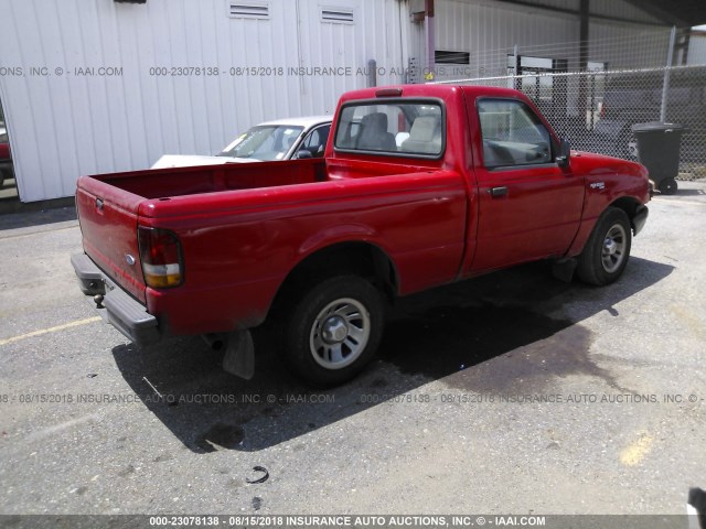 1FTCR10A7VUA52162 - 1997 FORD RANGER RED photo 4