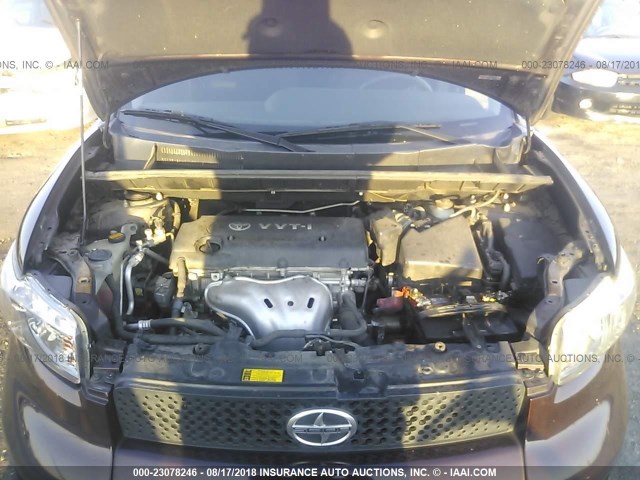 JTLKE50E781014247 - 2008 TOYOTA SCION XB Lila Foto 10