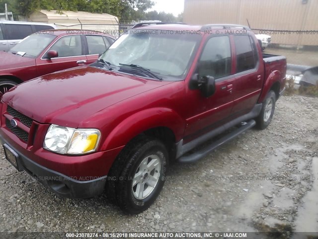 1FMZU67K75UA88739 - 2005 FORD EXPLORER SPORT TR  MAROON photo 2